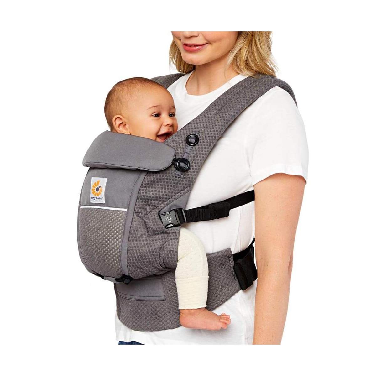Ergobaby marsupiu Adapt Soft Flex 0-48 luni (3,2 - 20.4 kg) Mesh Graphite Grey