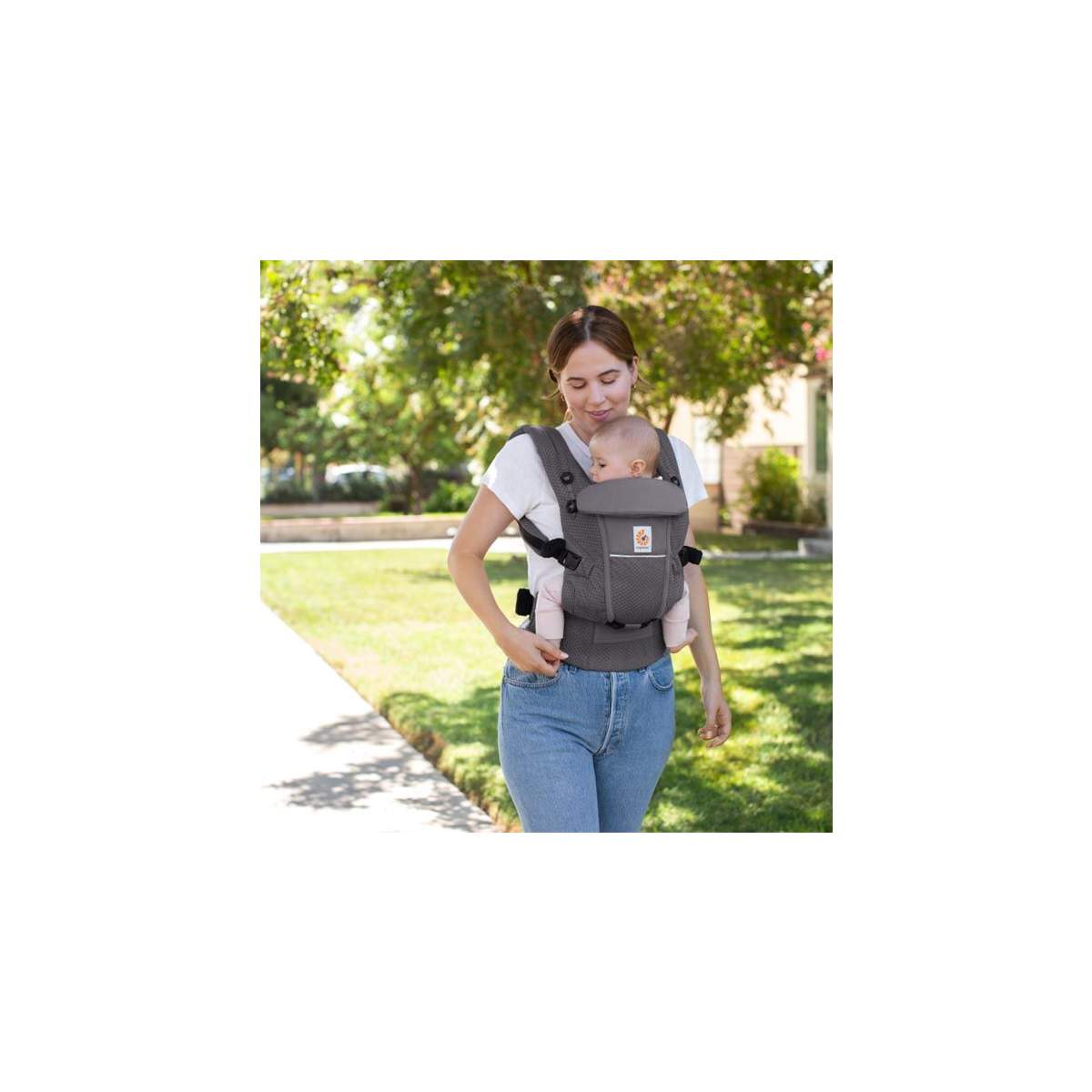 Ergobaby marsupiu Adapt Soft Flex 0-48 luni (3,2 - 20.4 kg) Mesh Graphite Grey