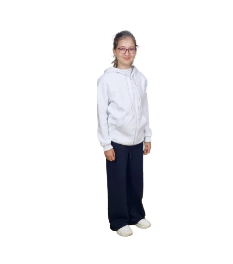 Uniforma pantaloni fete Adela 13-16 ani, Bleumarin Imagine principală a produsului