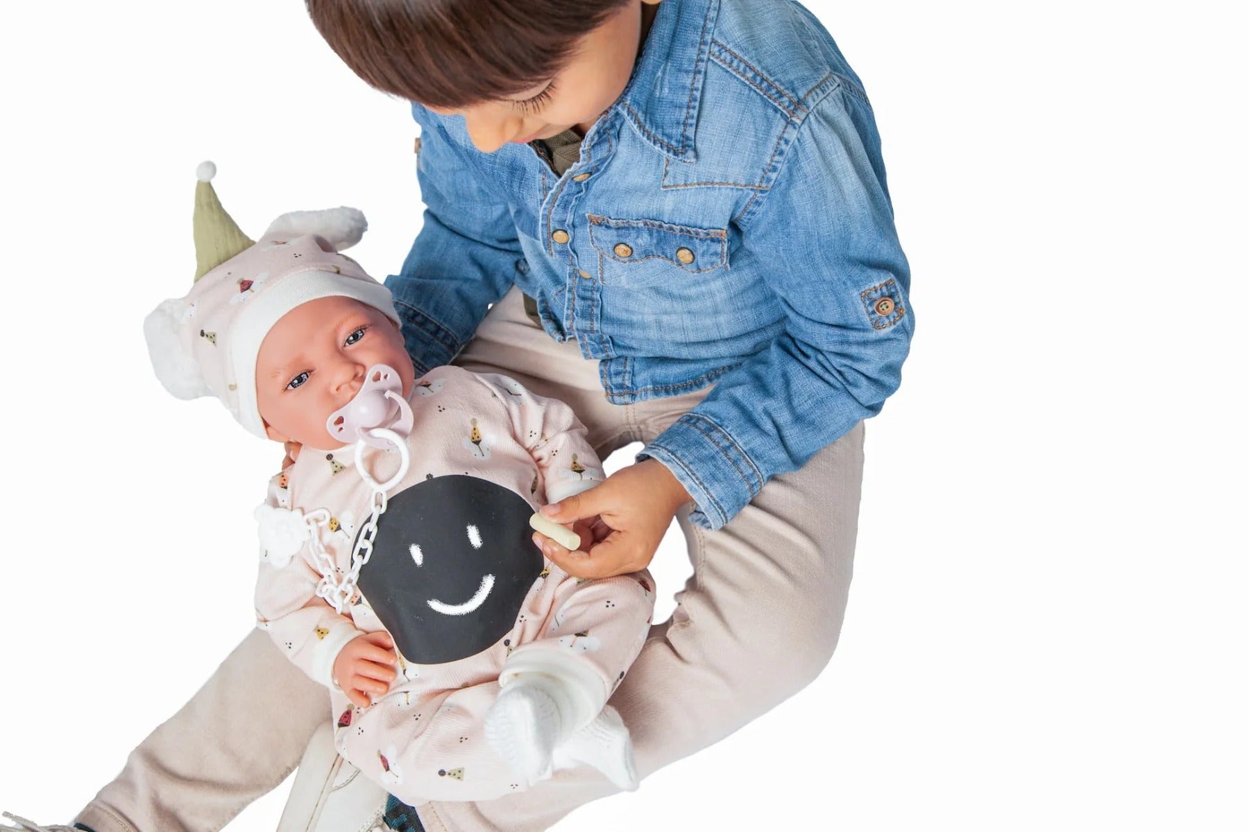 Antonio Juan papusa baietel ce deseneaca emotii 42 cm 3 ani+