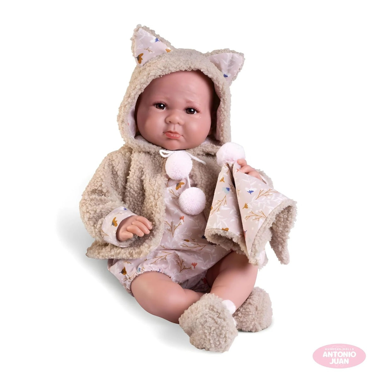 Antonio Juan papusa baietel Luca cu geca de oita 42 cm 3 ani+