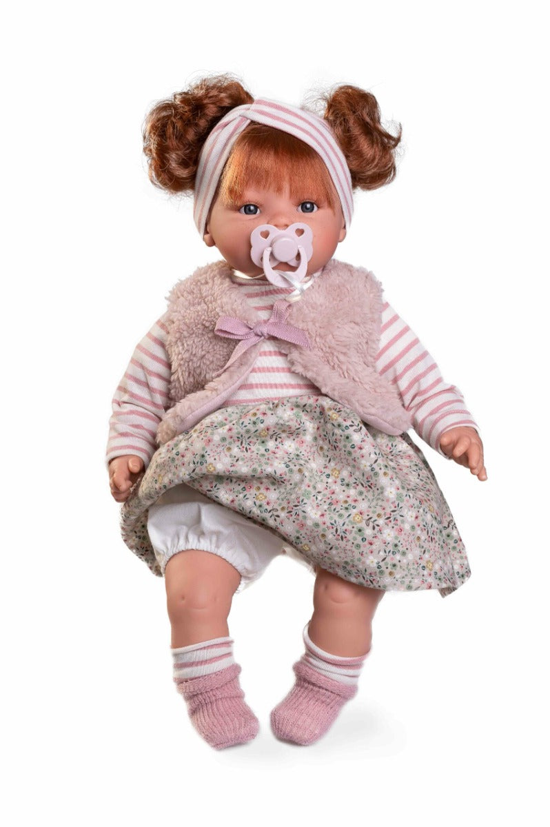 Antonio Juan papusa Beni 42 cm cu mecanism de plans si vesta 3 ani+ Imagine principală a produsului