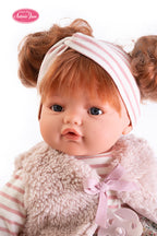 Antonio Juan papusa Beni 42 cm cu mecanism de plans si vesta 3 ani+