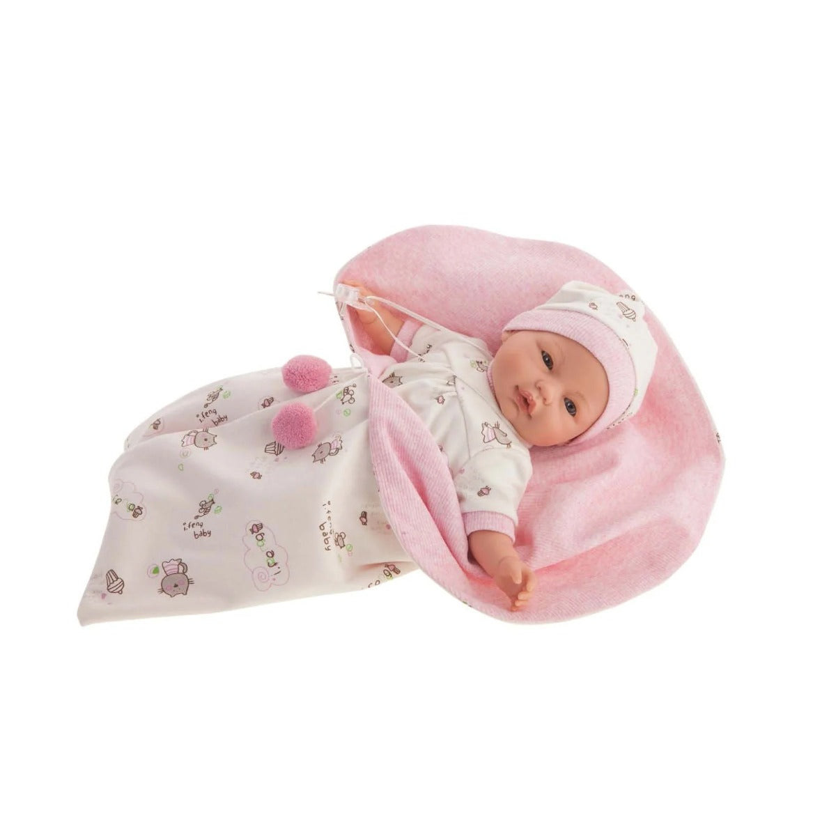 Antonio Juan papusa Bimba cu mecanism de plans si pleoape miscatoare 37 cm, 3 ani+ Imagine principală a produsului