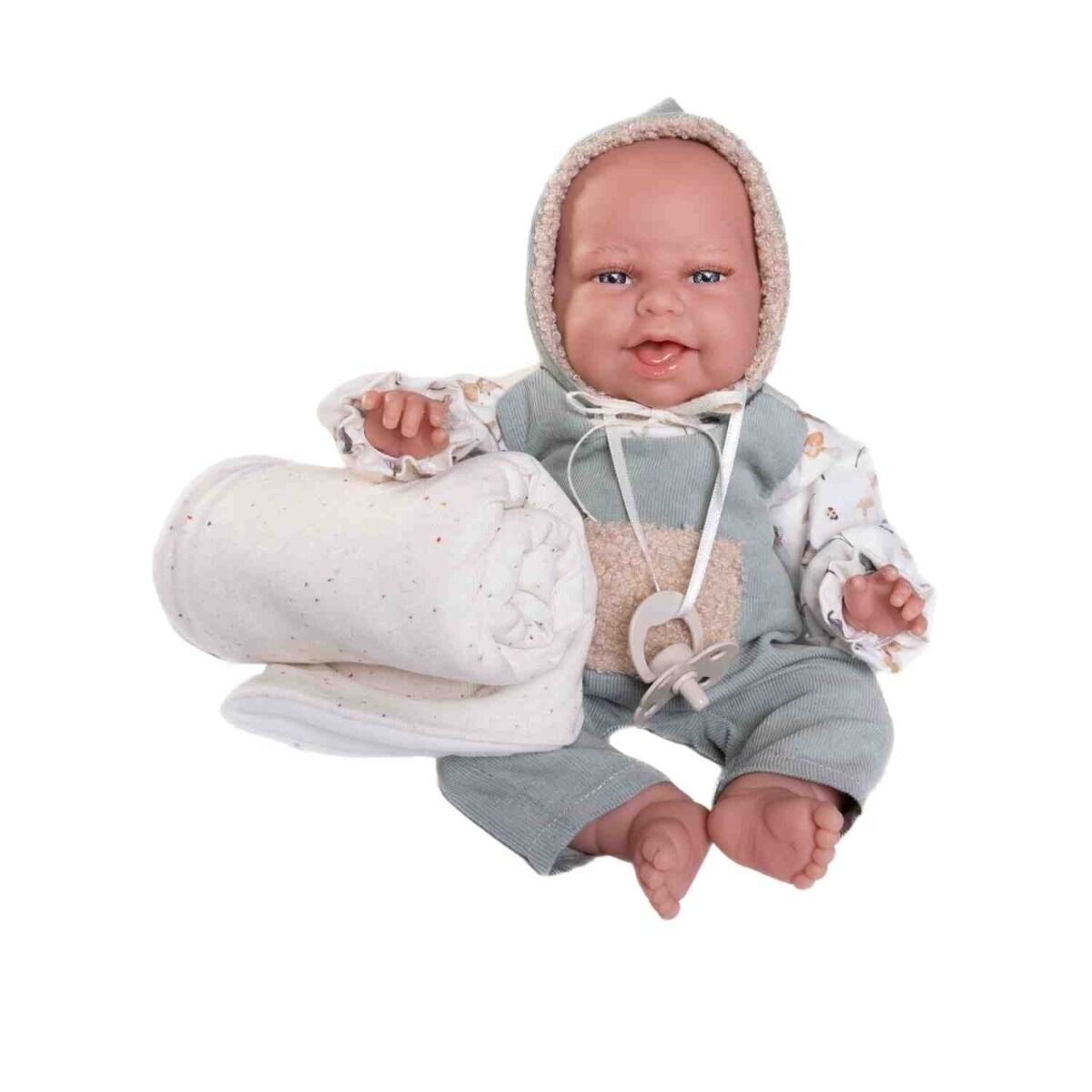 Antonio Juan papusa cu corp moale Clara cu paturica 34 cm 3 ani+ 