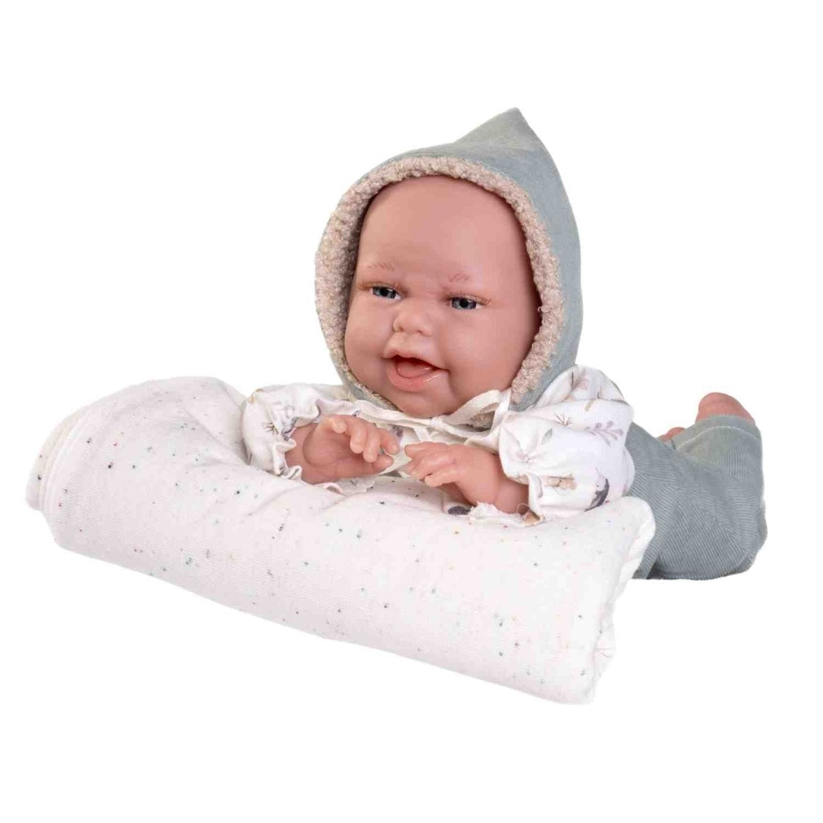 Antonio Juan papusa cu corp moale Clara cu paturica 34 cm 3 ani+ 