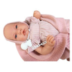 Antonio Juan papusa cu paturica roz 42 cm 3 ani+