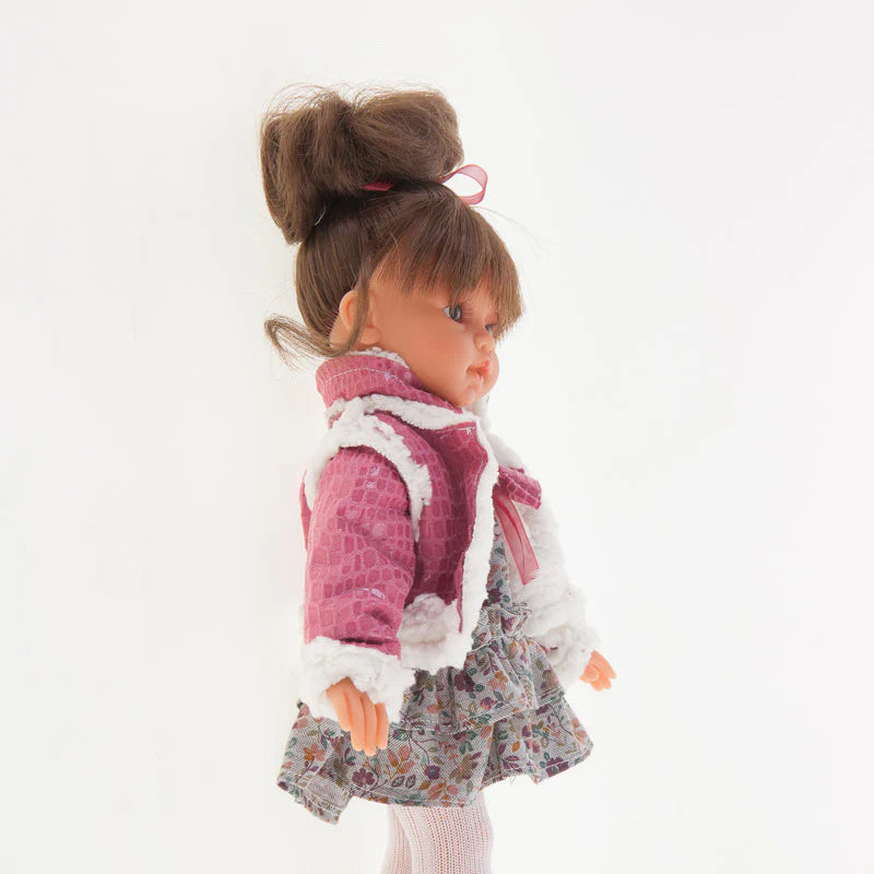 Antonio Juan papusa Emily cu coc si jacheta 33 cm 3 ani+