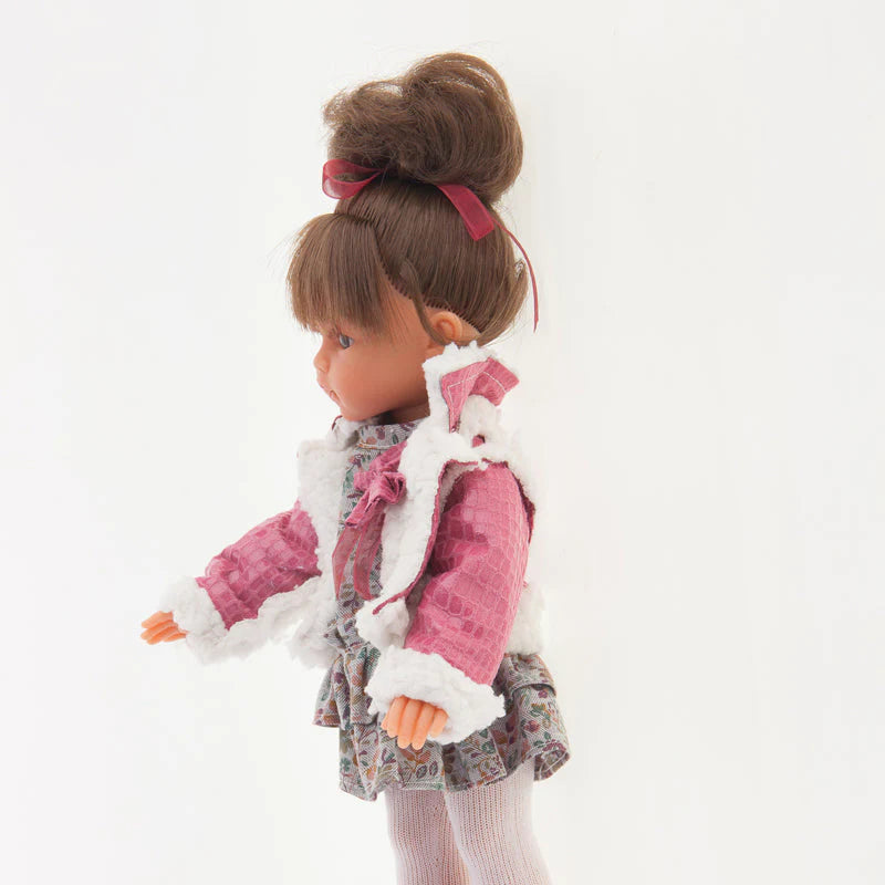 Antonio Juan papusa Emily cu coc si jacheta 33 cm 3 ani+