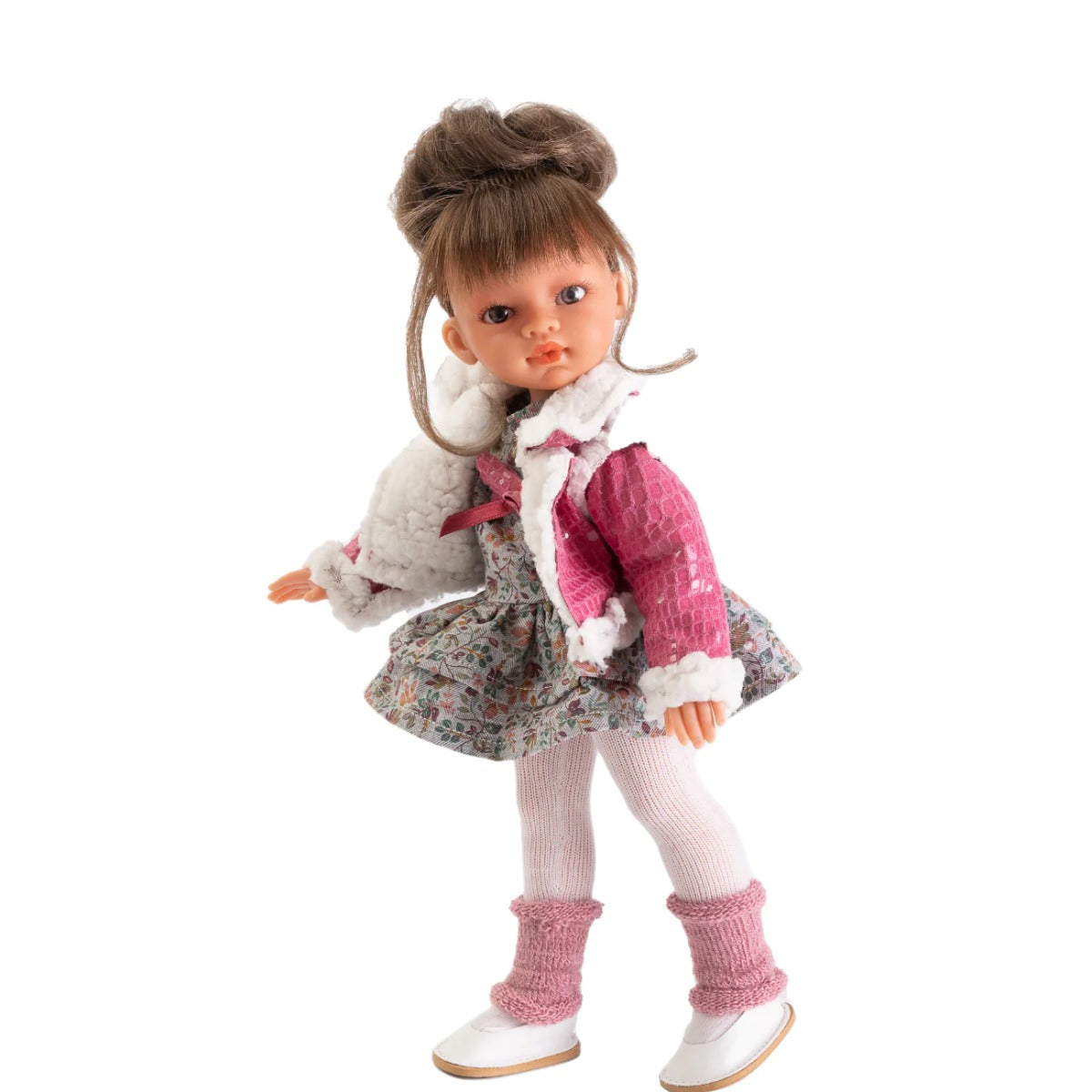 Antonio Juan papusa Emily cu coc si jacheta 33 cm 3 ani+