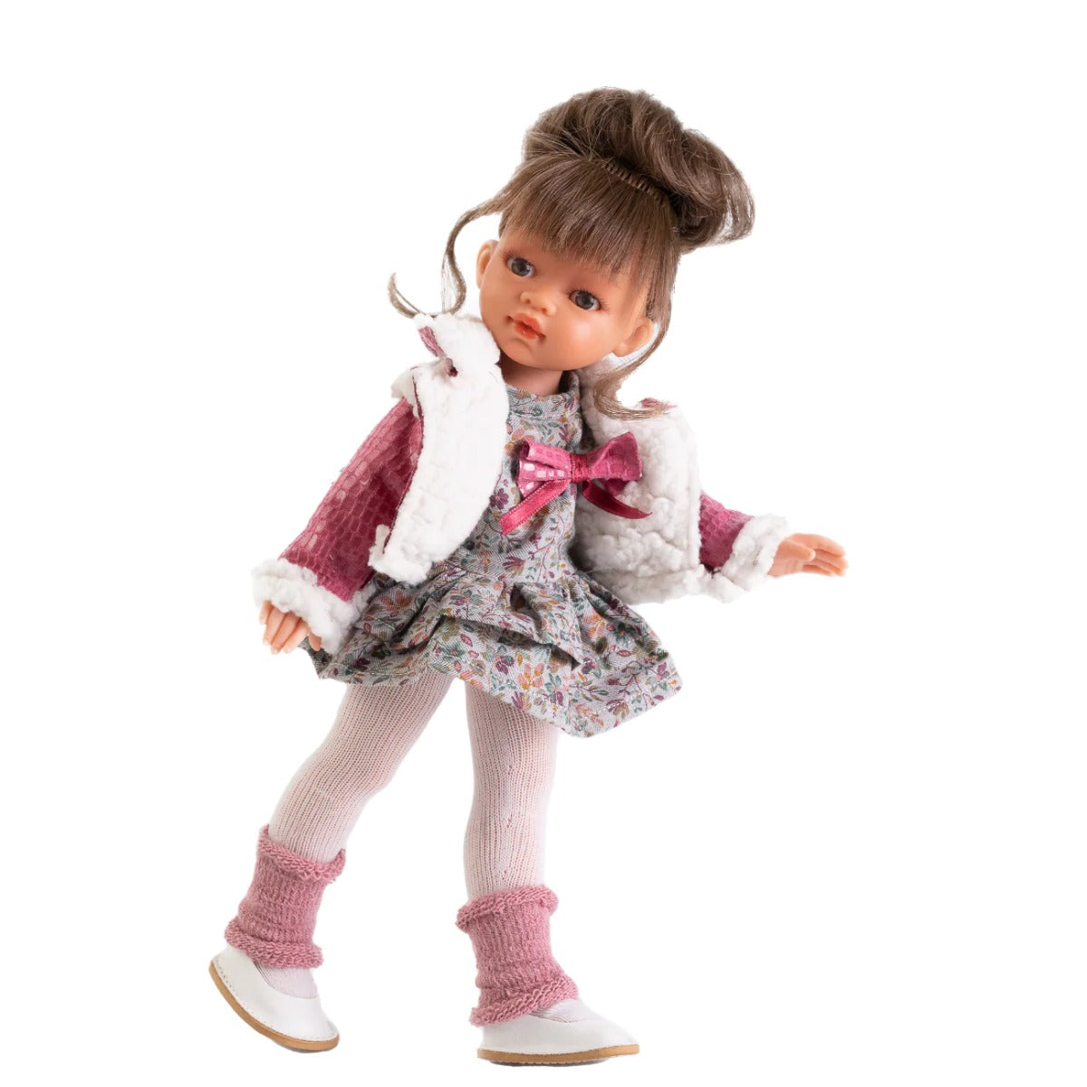 Antonio Juan papusa Emily cu coc si jacheta 33 cm 3 ani+