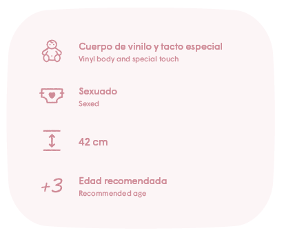 Antonio Juan papusa Erika corp anatomic vinil cu paturica tricotata 42 cm 3 ani+