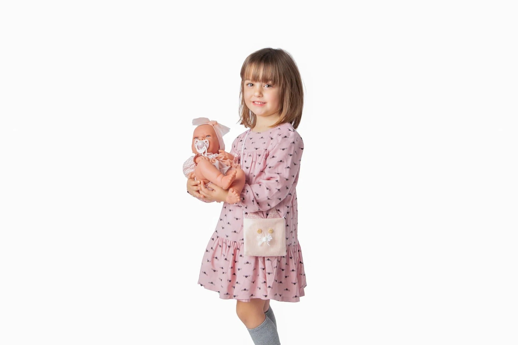 Antonio Juan papusa Lea cu genata pisoi 42 cm 3 ani+