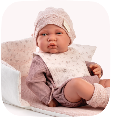 Antonio Juan papusa Lúa corp anatomic vinil cu protectie pentru patut 42 cm 3 ani+ Imagine secundară a produsului