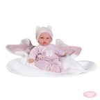 Antonio Juan papusa Petit blandito cu patura vulpita 27 cm 3 ani+