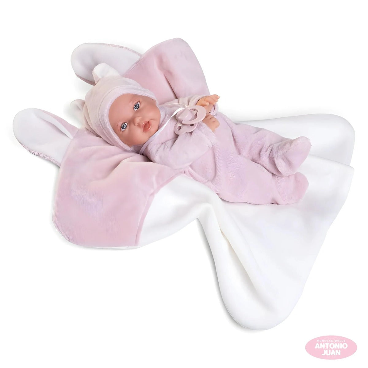 Antonio Juan papusa Petit blandito cu patura vulpita 27 cm 3 ani+