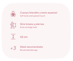Antonio Juan papusa Pipa corp moale si membre mobile cu hainuta impermeabila 42 cm 3 ani+