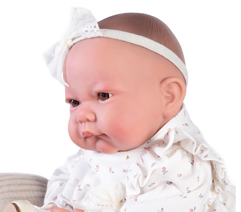 Antonio Juan papusa reborn Nica cu paturica si suzeta 42 cm 3 ani+