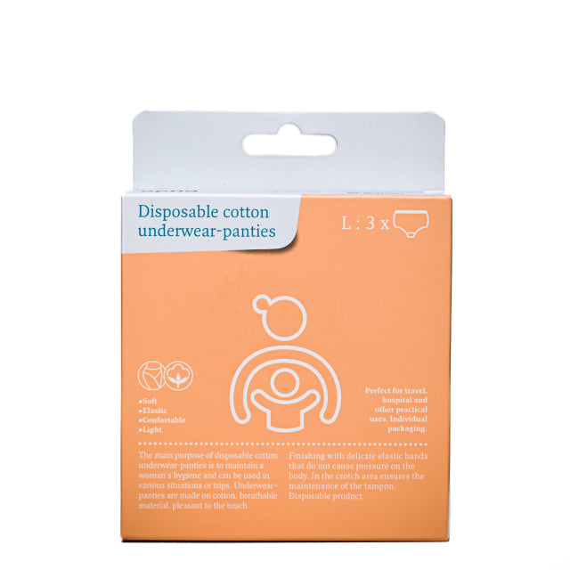 Apfia Care chiloti din bumbac de unica folosinta 3 buc marime L