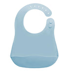 AppeKids baveta silicon cu buzunarel 6m+ Aqua Blue