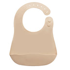 AppeKids baveta silicon cu buzunarel 6m+ Bubble Beige