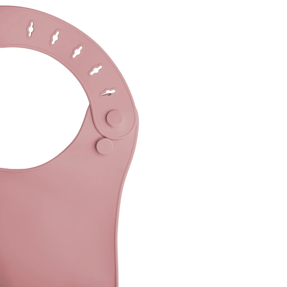 AppeKids baveta silicon cu buzunarel 6m+ Old Rose