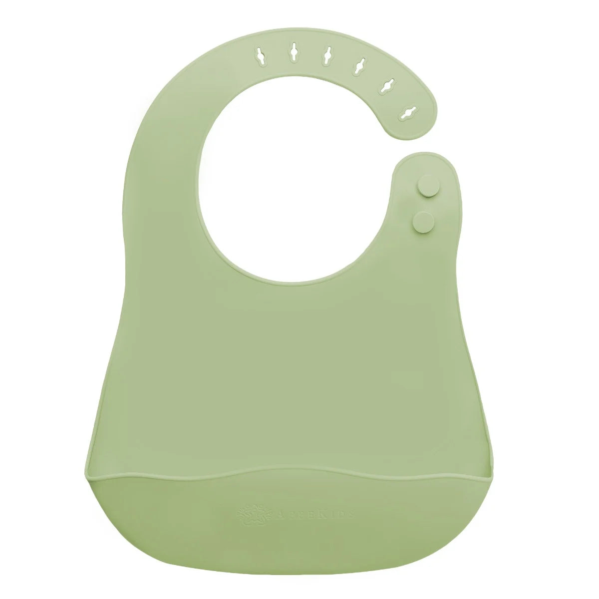 AppeKids baveta silicon cu buzunarel 6m+ Raw Green