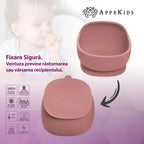 AppeKids bol silicon cu ventuza Classic 6m+ Old Rose