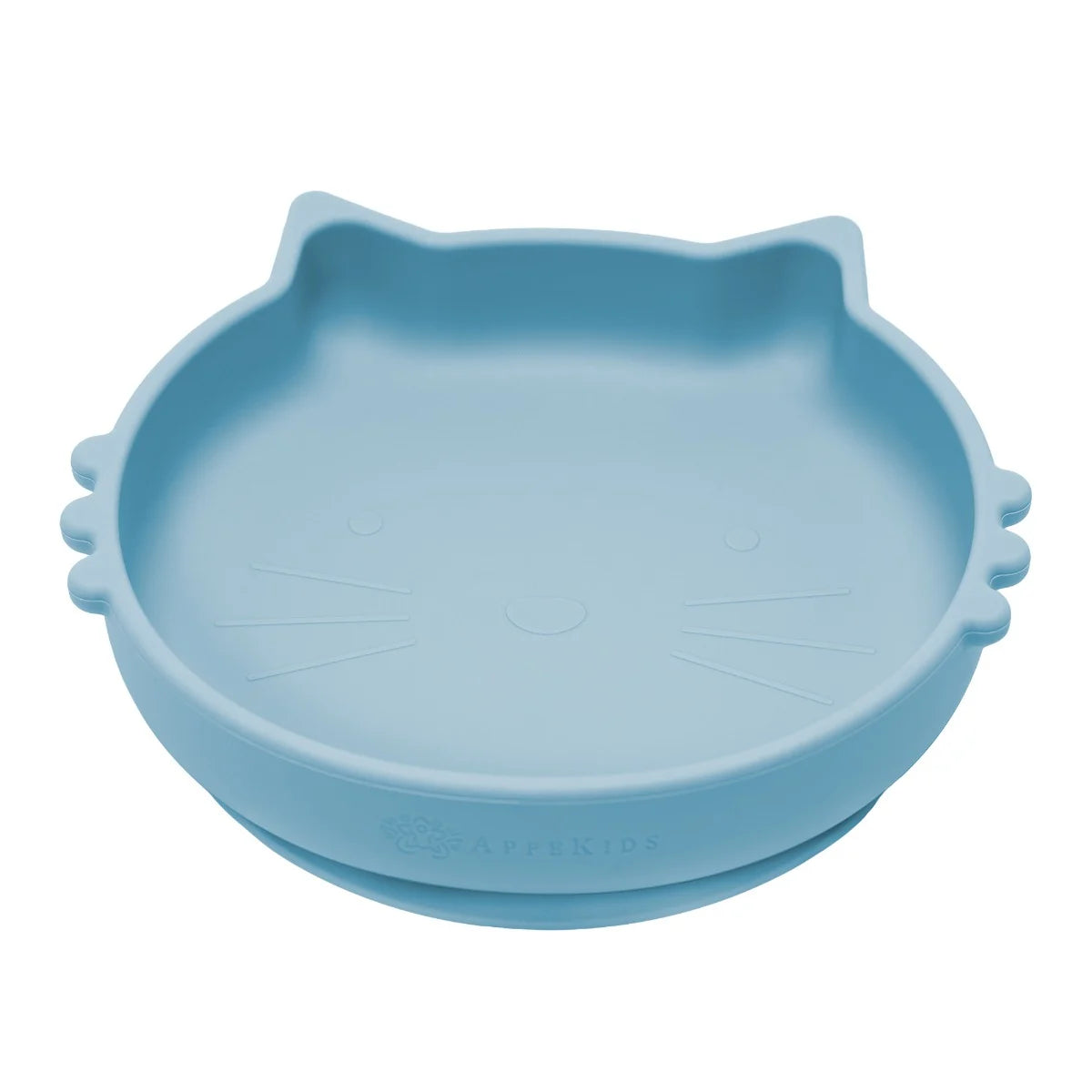 AppeKids bol silicon cu ventuza Kitty II pentru 6m+ Aqua Blue