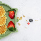 AppeKids bol silicon cu ventuza Kitty II pentru 6m+ Raw Green