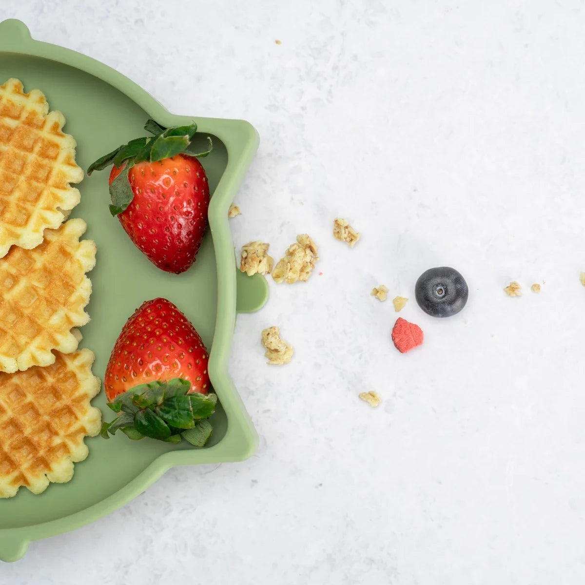 AppeKids bol silicon cu ventuza Kitty II pentru 6m+ Raw Green