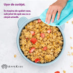 AppeKids bol silicon cu ventuza Little Bear 6m+ Aqua Blue