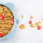 AppeKids bol silicon cu ventuza Little Bear 6m+ Aqua Blue