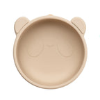 AppeKids bol silicon cu ventuza Little Bear 6m+ Bubble Beige