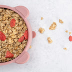 AppeKids bol silicon cu ventuza Little Bear 6m+ Old Rose