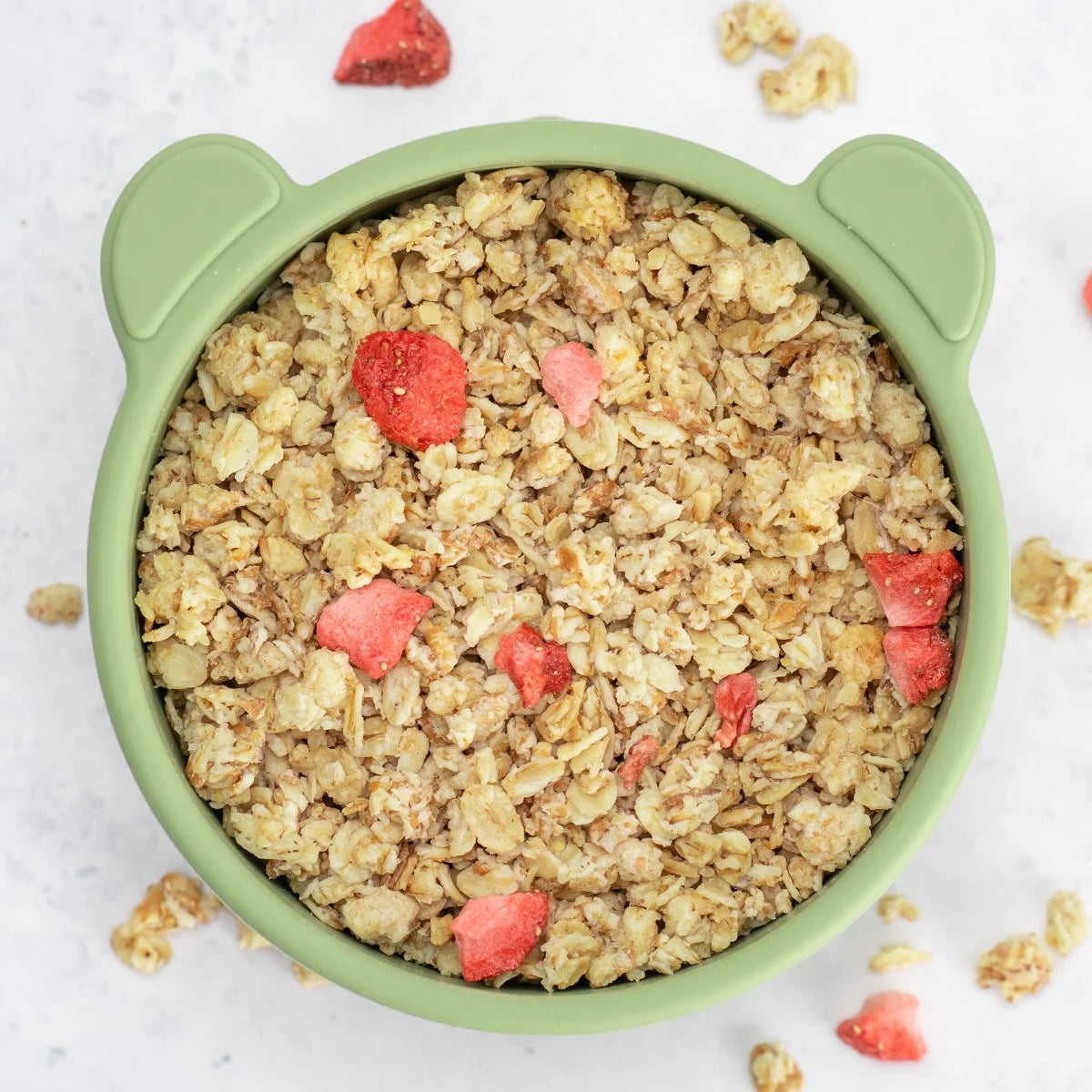 AppeKids bol silicon cu ventuza Little Bear 6m+ Raw Green