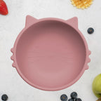 AppeKids bol silicon cu ventuza Kitty I pentru 6m+ Old Rose