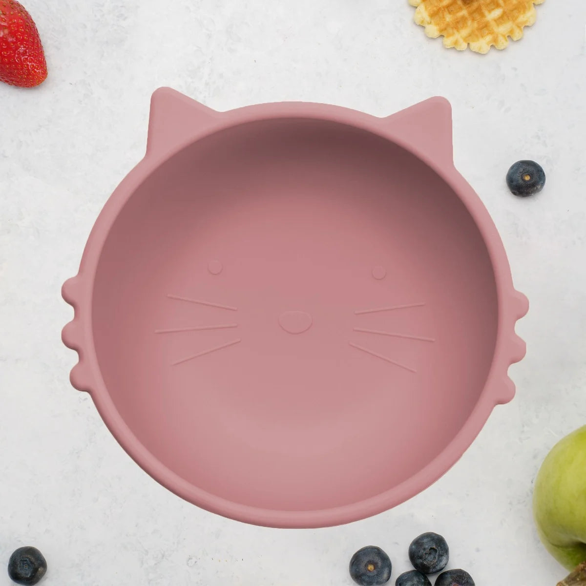 AppeKids bol silicon cu ventuza Kitty I pentru 6m+ Old Rose