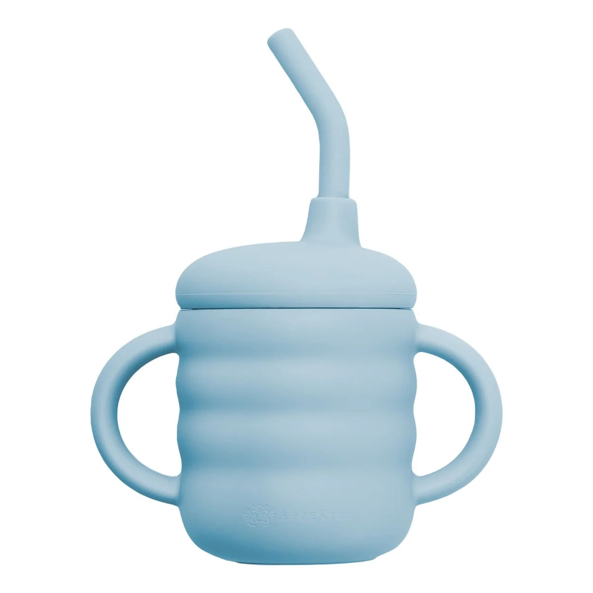 AppeKids cana din silicon cu pai 6m+ Aqua Blue