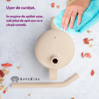 AppeKids cana din silicon cu pai 6m+ Bubble Beige