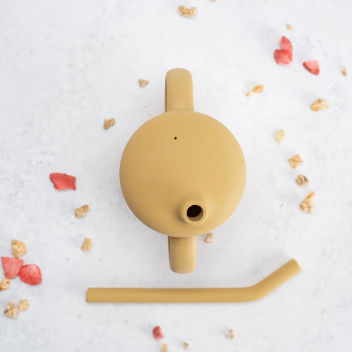 AppeKids cana din silicon cu pai 6m+ Honey