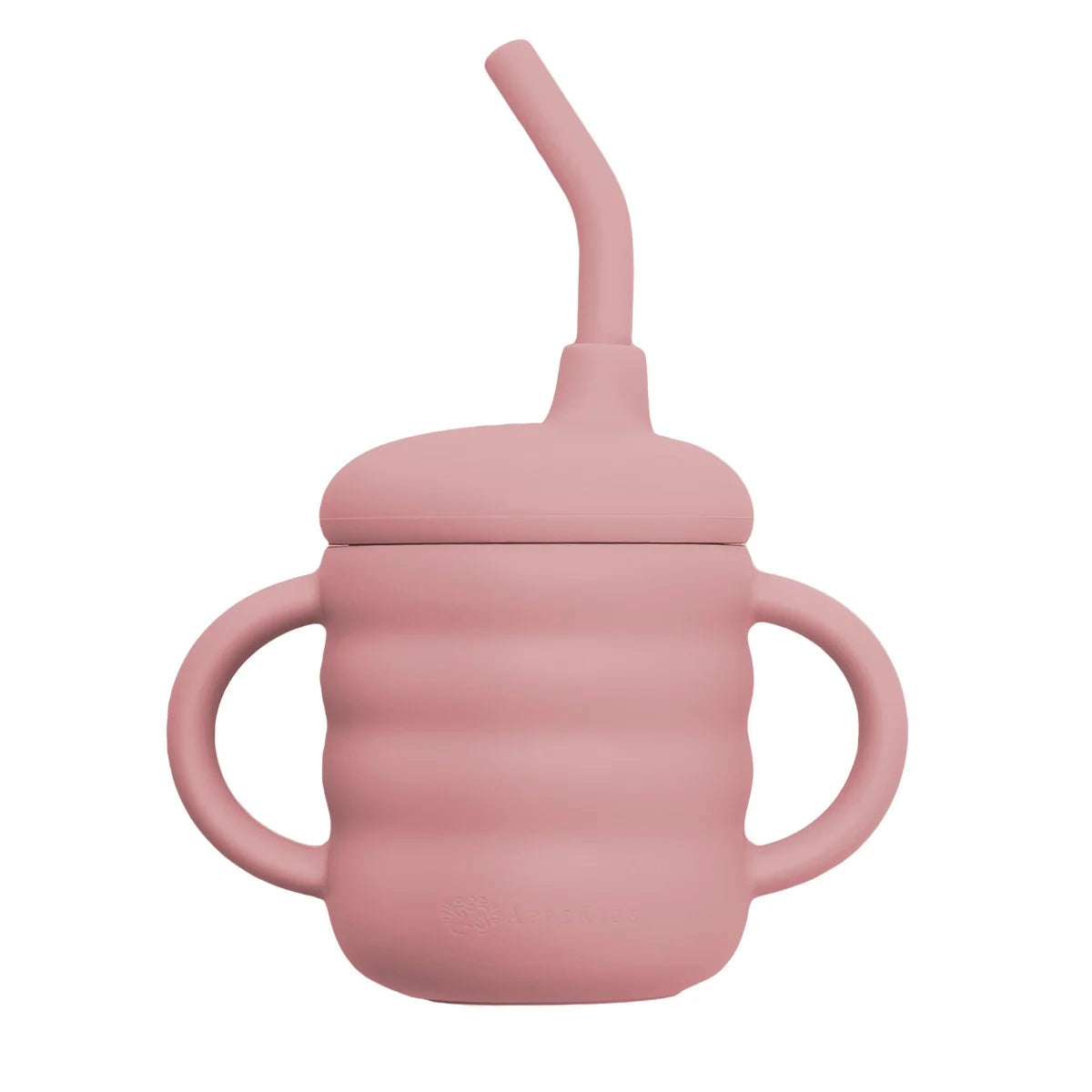 AppeKids cana din silicon cu pai 6m+ Old Rose