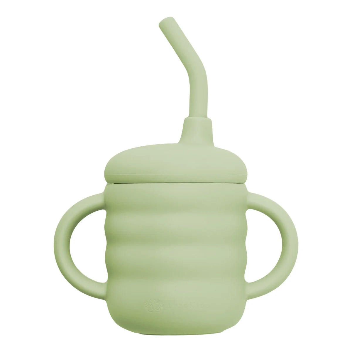 AppeKids cana din silicon cu pai 6m+ Raw Green Imagine principală a produsului