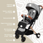 AppeKids carucior sport ultracompact Travel tip troller 6m+ Grey