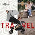 AppeKids carucior sport ultracompact Travel tip troller 6m+ Grey