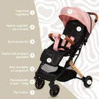 AppeKids carucior sport ultracompact Travel tip troller 6m+ Pink