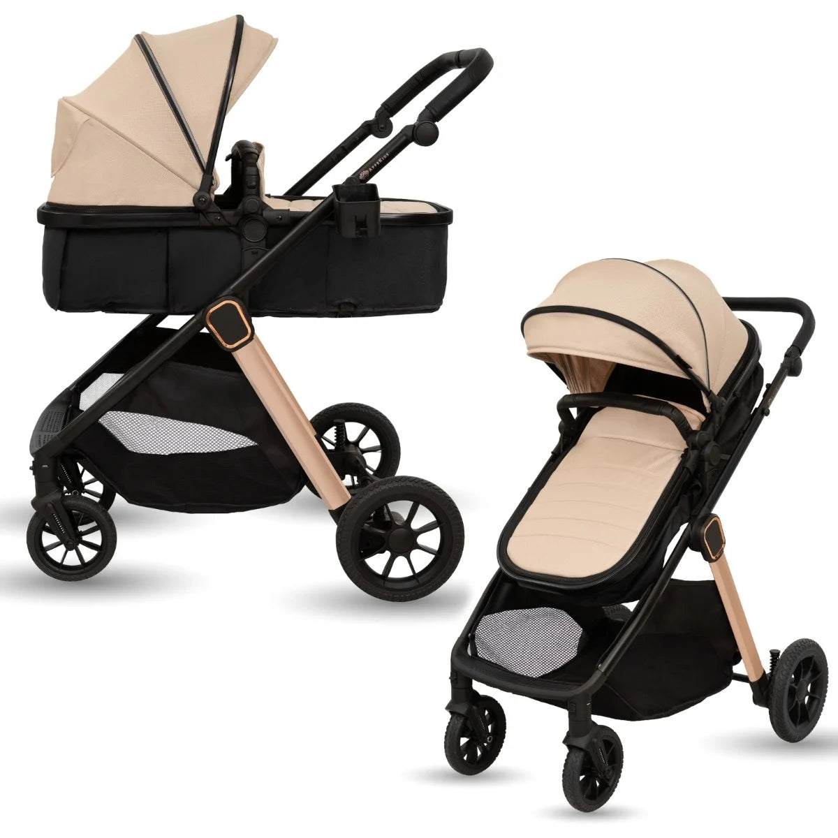 AppeKids carucior transformabil 2in1 ELITE 0-22 kg Sand Imagine principală a produsului