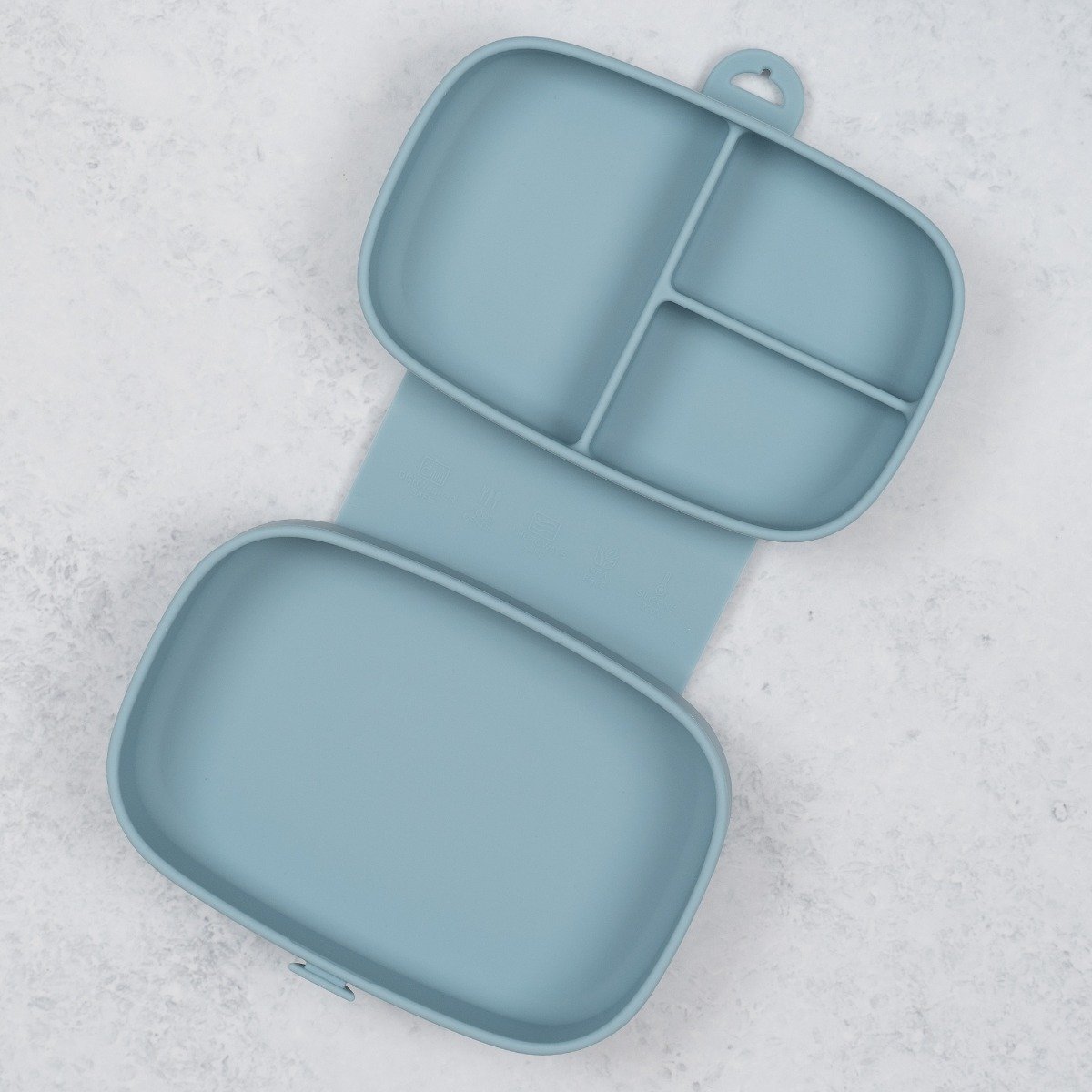 AppeKids caserola compartimentata din silicon cu ventuza Magic Box 6m+ Aqua Blue