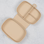 AppeKids caserola compartimentata din silicon cu ventuza Magic Box 6m+ Bubble Beige