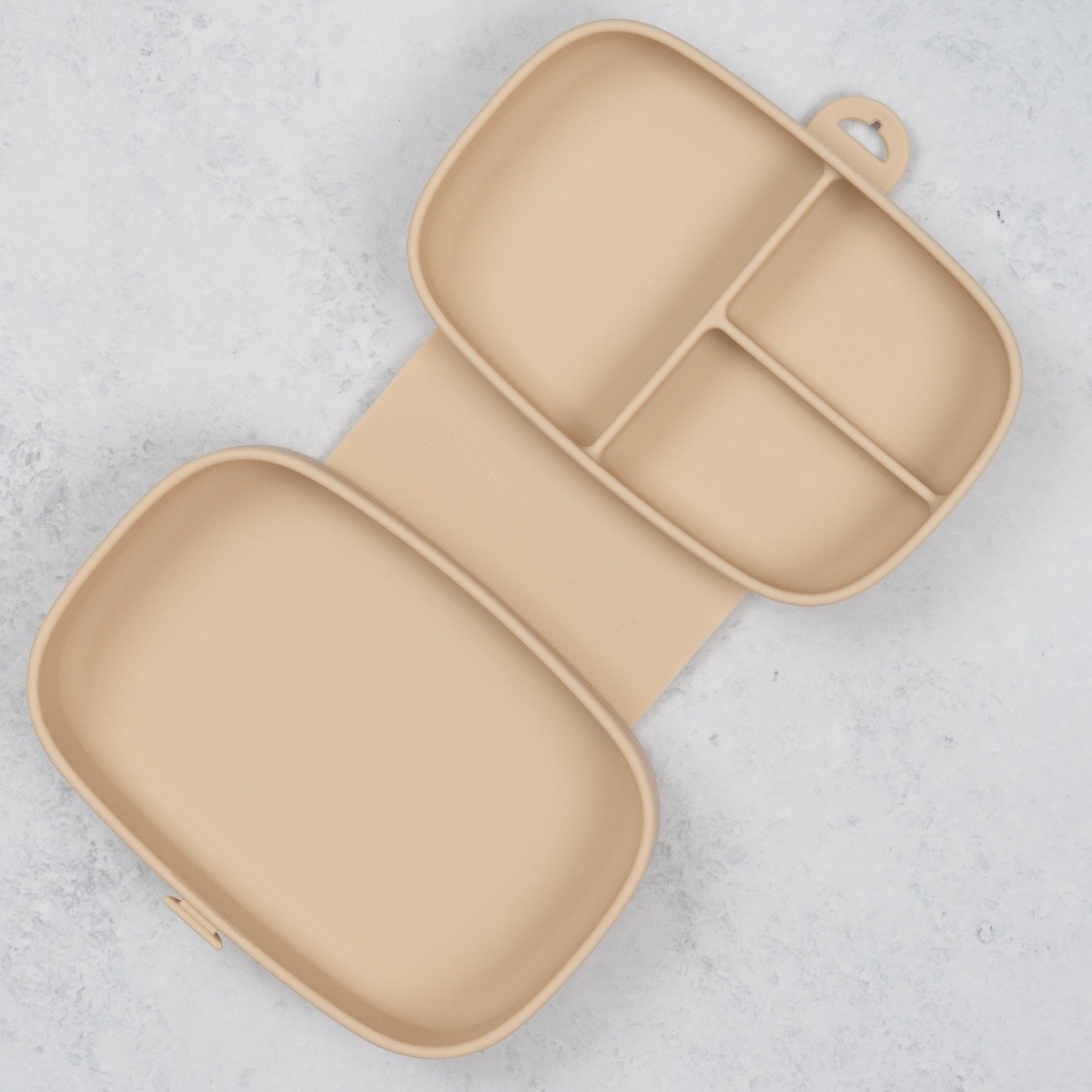 AppeKids caserola compartimentata din silicon cu ventuza Magic Box 6m+ Bubble Beige